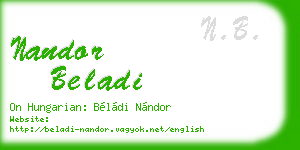 nandor beladi business card